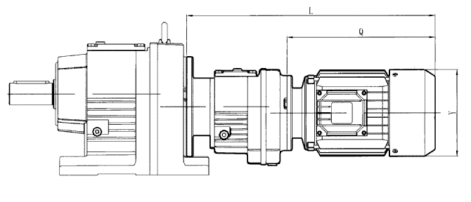 DRC..型硬齒輪減速機安裝尺寸圖