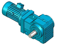 CZS斜齒輪蝸桿減速機(jī)實(shí)體模型