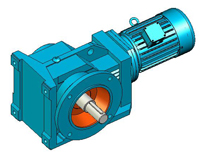 CZS斜齒輪蝸桿減速機(jī)實(shí)體模型