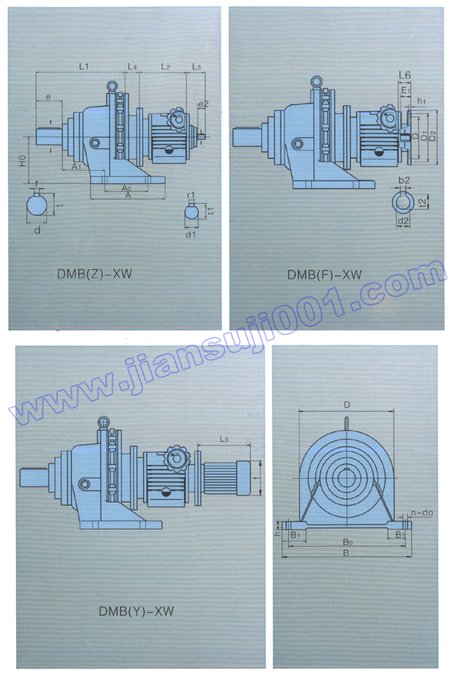 DMB系列無級變速器與X系列擺線減速機(jī)組合