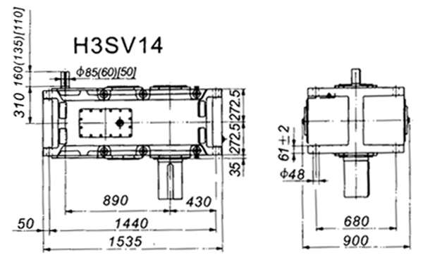 H3SV系列外型及安裝尺寸圖
