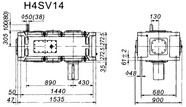 H4SV系列外型及安裝尺寸圖