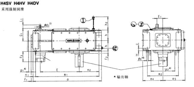 平行軸齒輪箱三級(jí)傳動(dòng)立式安裝(H3.V)
