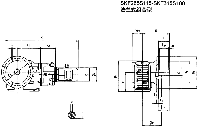 SK系列斜齒輪—蝸旋傘齒輪減速電機