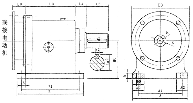 ST型行星齒輪減速器安裝尺寸(STZ型)