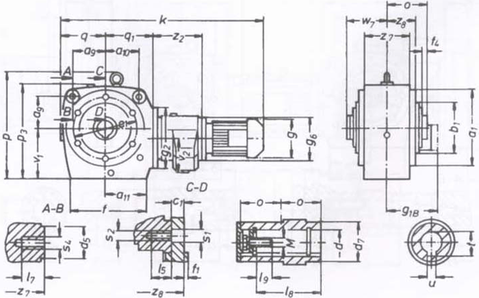 SW斜齒輪—蝸輪蝸桿減速電機(jī)