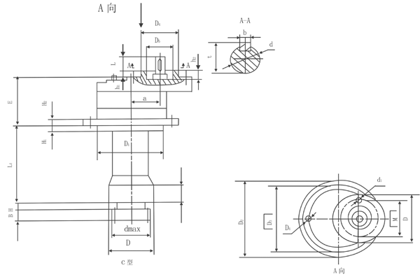 XX型回轉(zhuǎn)行星齒輪減速機(jī)外形尺寸